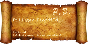 Pilinger Dioméd névjegykártya